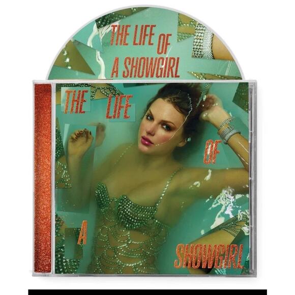 Taylor Swift Life of a Showgirl Glitter Orange Cardigan Box Set Size XS / S NEW - Picture 8 of 8